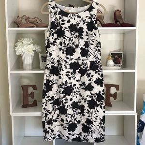 Talbots black and white  dress